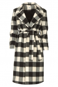 Liu Jo |  Woolen coat with fringes Zara | black & white | Picture 1