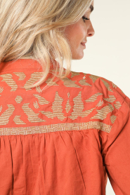Stella Forest |  Blouse with golden details Loubna | orange  | Picture 8