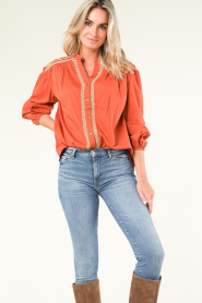 Stella Forest |  Blouse with golden details Loubna | orange  | Picture 2