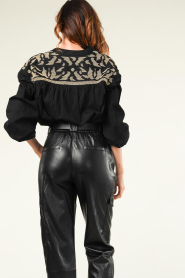 Stella Forest :  Blouse with golden details Loubna | black - img8