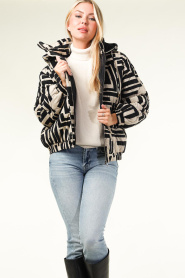 Stella Forest |  Padded jack with print Orphee | black  | Picture 4