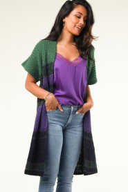 Stella Forest |  Poncho cardigan Noemie | purple  | Picture 6