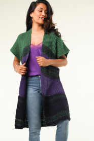 Stella Forest |  Poncho cardigan Noemie | purple  | Picture 4