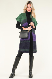 Stella Forest |  Poncho cardigan Noemie | purple  | Picture 3