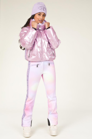 Goldbergh |  Metallic down ski jacket Glamstar | purple  | Picture 3