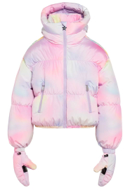 Goldbergh |  Water print down ski jacket Lumina | pink  | Picture 1