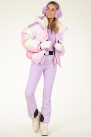 Goldbergh |  Water print down ski jacket Lumina | pink  | Picture 3