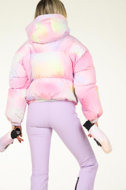 Goldbergh |  Water print down ski jacket Lumina | pink  | Picture 8