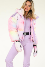 Goldbergh |  Water print down ski jacket Lumina | pink  | Picture 4