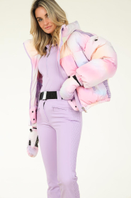 Goldbergh |  Water print down ski jacket Lumina | pink  | Picture 5