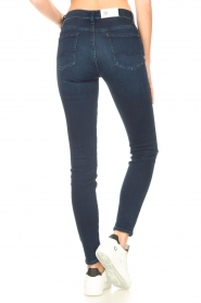 7 For All Mankind :  Mid-waist skinny jeans Slim Illusion | dark blue - img6