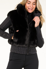 Goldbergh |  Faux fur bodywarmer Sophia | black  | Picture 8