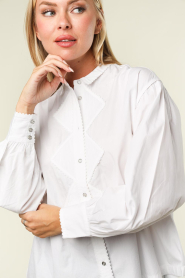 Antik Batik |  Poplin blouse Laura | white  | Picture 9