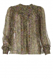 Dante6 |  See-through blouse with print Elvi | multi | Picture 1