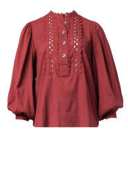 Antik Batik |  Embroidery top Aya | bordeaux