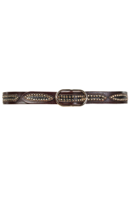 Antik Batik |  Luxe belt with studs Jane | bordeaux
