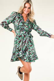 Suncoo |  Wrap dress with print Celly | green  | Picture 4