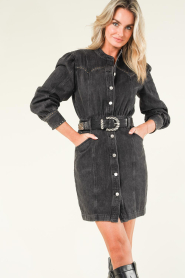 Suncoo |  Jeans dress Chelsy | grey  | Picture 5