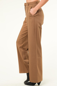 Suncoo |  Wide leg trousers with woolen look Jicky | camel  | Picture 6