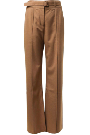 Suncoo |  Wide leg trousers with woolen look Jicky | camel