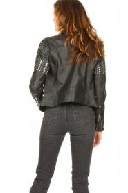 Dante 6 |  Leather jacket with studs Melrose | black  | Picture 8