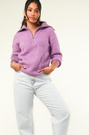 Suncoo |  Soft woolen sweater Poldera | purple  | Picture 2