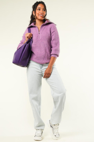 Suncoo |  Soft woolen sweater Poldera | purple  | Picture 3