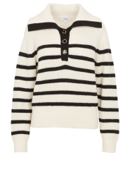 Suncoo |  Striped woolen sweater Patski | natural  | Picture 1