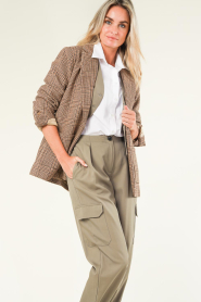 Suncoo |  Blazer with print Dixie | camel  | Picture 4