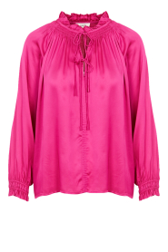 Suncoo |  Blouse with satin look Lea | pink  | Picture 1