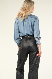 Suncoo |  Lyocell jeans blouse Laura | blue  | Picture 8