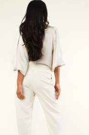 Silvian Heach |  Oversized blouse with plisse | natural  | Picture 8