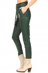 Dante 6 |  Stretch leather paperbag pants Duran | green  | Picture 5