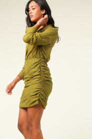 Silvian Heach |  Lurex jacquard dress Milou | green  | Picture 7