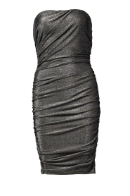 Silvian Heach |  Strapless dress with lurex Mimi | black  | Picture 1
