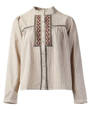  Linen blouse with embroidery Bandita | beige