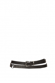 The Kaia |  Leather wrap belt Marta | black  | Picture 1