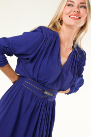 Louizon |  Dress with shoulder padding Afterlife | blue   | Picture 8