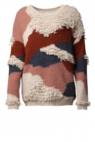  Knitted sweater with print Choukette | natural