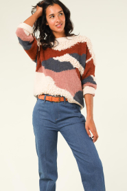 Louizon |  Knitted sweater with print Choukette | natural  | Picture 5