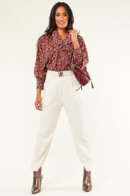 Moment Amsterdam |  Blouse with paisley print Chloe | bordeaux  | Picture 3