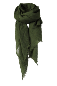Moment Amsterdam |  Large soft wool blend scarf Lilly | green  | Picture 1