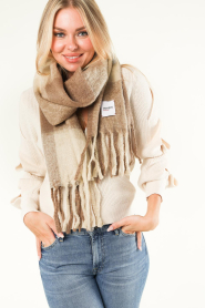 Moment Amsterdam |  Large soft wool blend scarf Mila | natural  | Picture 5