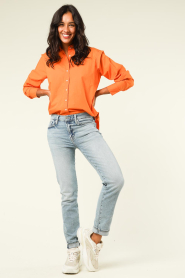 Moment Amsterdam |  Poplin blouse Iconic | orange  | Picture 3