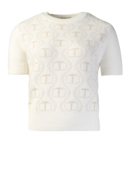  Soft knitted logo sweater Mia | natural