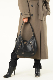 Twinset |  Shoulder bag Hobo medium | black  | Picture 2