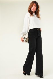 Twinset |  Wide leg stretch jeans Mira | black  | Picture 3