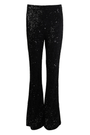 Twinset |  Flared pants with sequins Grace | black  | Picture 1