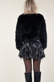 Twinset |  Faux fur coat Lisa | black  | Picture 7