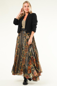 Mes Demoiselles |  Lurex maxi skirt Mira | black  | Picture 2